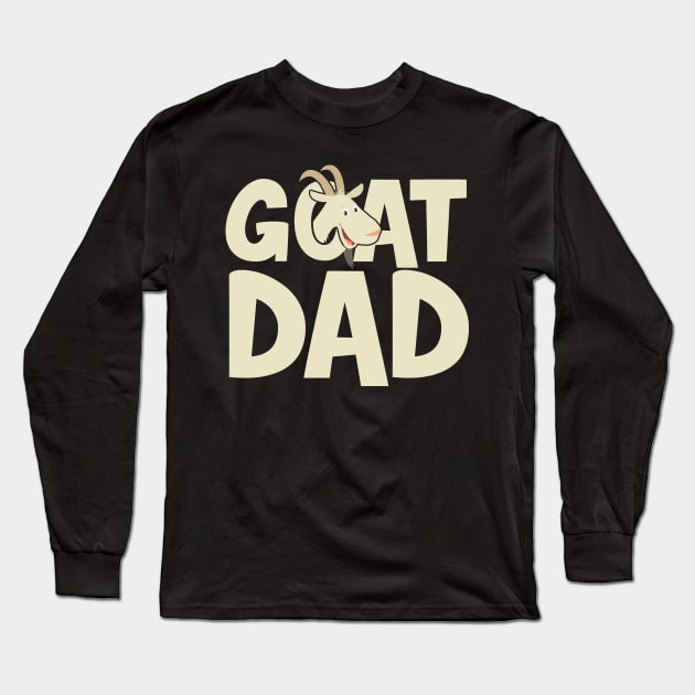 Goat Dad Long Sleeve T-Shirt by thingsandthings